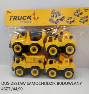 DUS-ZESTAW SAMOCHODZIK BUDOWLANY 4SZT.6949659019190