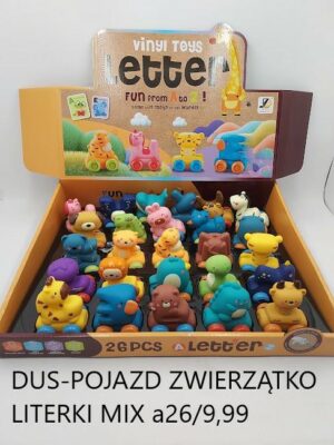 DUS-POJAZD ZWIERZĄTKO LITERKI MIX a264350403600595