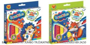 BAM-FLAMASTRY JUMBO TRÓJKĄTNE 10 KOL 5903235003189