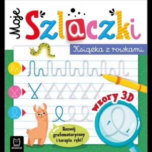 AKS-MOJE SZLACZKI.KSIĄŻKA Z ROWKAMI.ZABAWY GRAFOMOTORYCZNE.TERAPIA RĘKI. ISBN:978–83-8374–077‑5