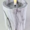 ŚWIECA ELEK.LED WALEC 7,5 CM MARMUR/BIAŁA 5907520036739
