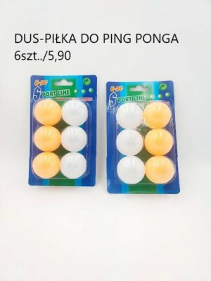 DUS-PIŁKA DO PING PONGA 6szt. DWA KOLORY  9981683337595