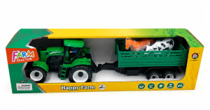 DUS-ZABAWKA TRAKTOR Z PRZYCZEPĄ W PUDEŁKU 5905247787644