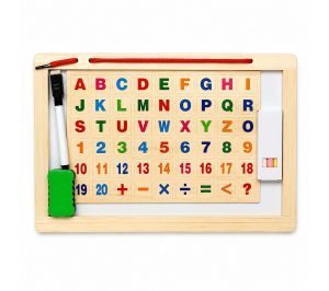 DUS-DREWNIANA TABLICA EDUKACYJNA DLA DZIECI ZMYWALNA 6985448451109