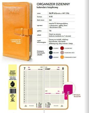 KALENDARZ ORGANIZER 3/4 B5 2027 a2 5904830719321