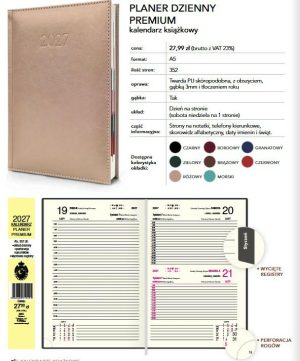 KALENDARZ PLANER PREMIUM MIX A5 2027 a2 5904830719291