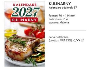 KALENDARZ ZDZIERAK KULINARNY A7 2027 a5 5904830719505